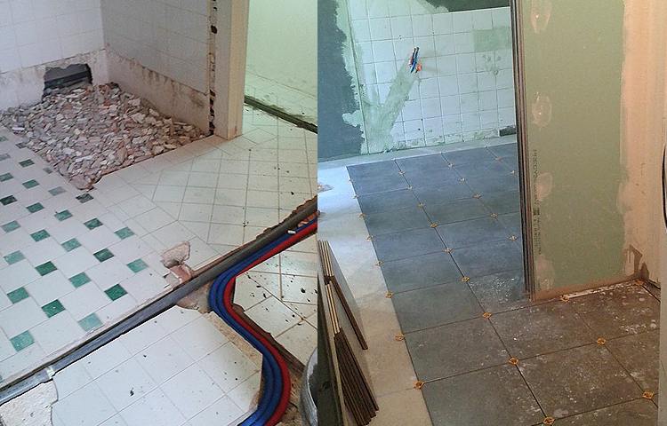 Création d'une salle d'eau à Saint-Michel - Sylvain LARUELLE salle de bains Angoulême Rénovation installation