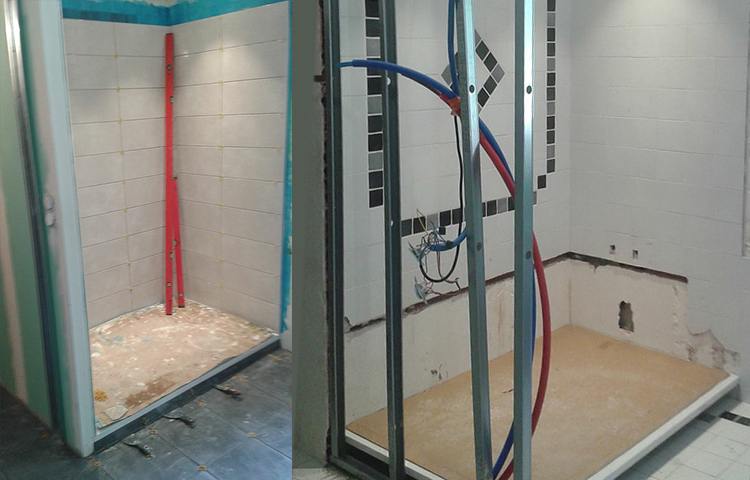 Création d'une salle d'eau à Saint-Michel - Sylvain LARUELLE salle de bains Angoulême Rénovation installation