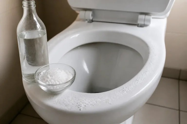 Bicarbonate et vinaigre blanc, astuce de grand-mère pour détartrer les WC efficacement