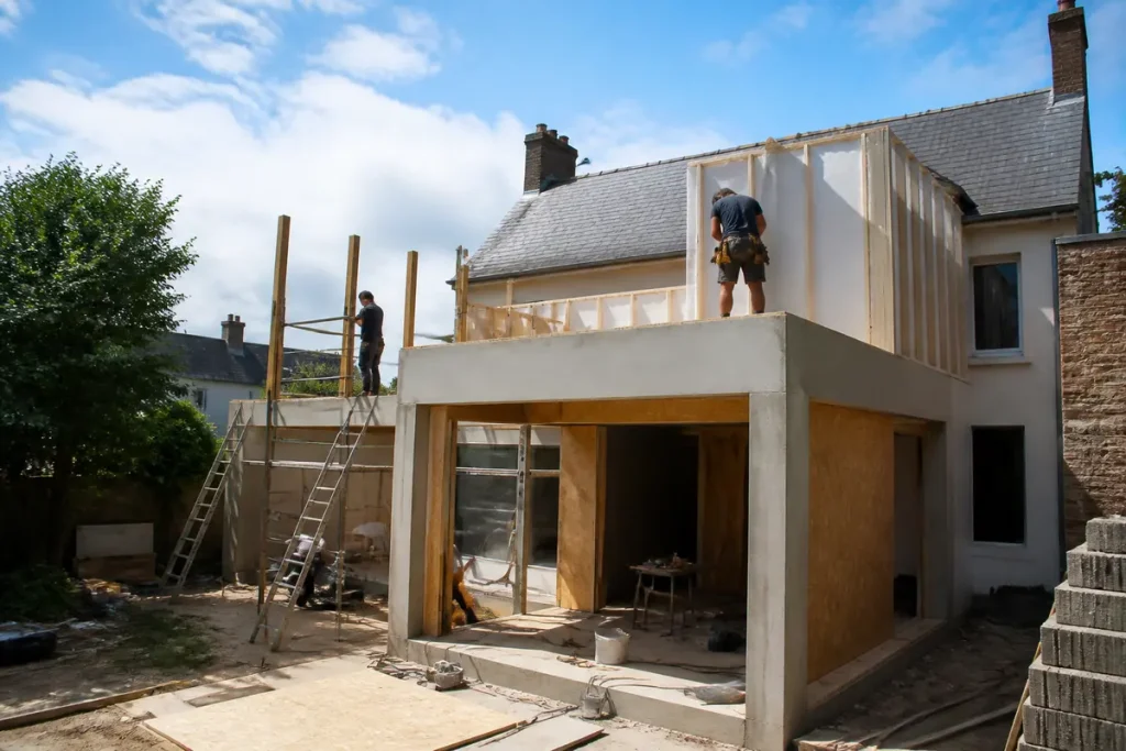 Travaux d'extension pour agrandir la maison grâce à Batievol extension maison fonctionnelle